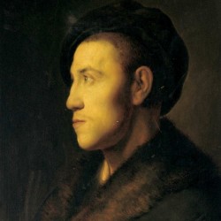Portrait of a young man in profile